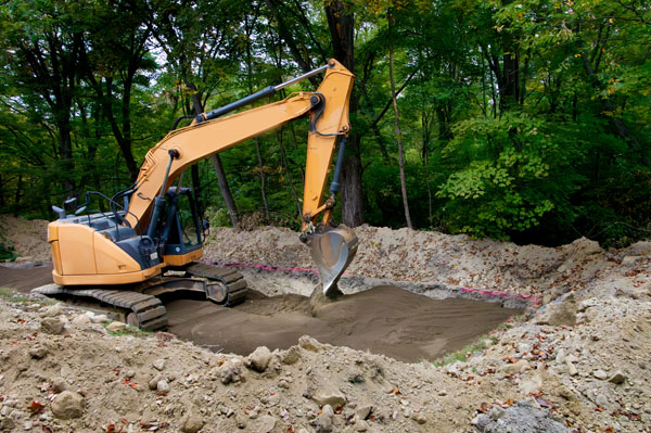 Grading and drainage lawn services in Apex, NC.